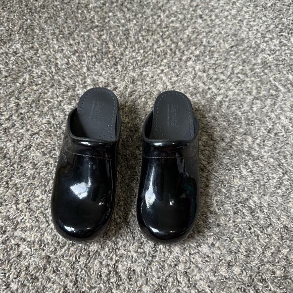 Sanita Slip On Clogs Mule Shoe Black Patent Leather Size 37 US 6.5-7 Comfort - Picture 12 of 12